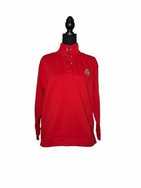 Champion Red Crewneck Sweatshirt with Branded Tag S